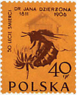 266964 HINGED POLONIA 1956 50 ANIVERSARIO DE LA MUERTE DEL APICULTOR J. DZIERZON - Sin Clasificación