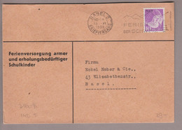 CH Portofreiheit Zu#15z 10Rp. GR#549 Brief 1938-06-15 Basel Ferienversorgung Armer U.erholungsbedürftiger Schulkinder - Franchigia