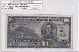 BOLIVIA 100 BOLIVANOS 1928 P133 - Bolivie