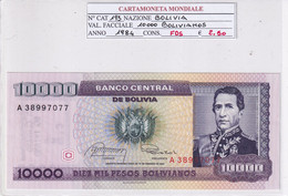 BOLIVIA 10000 PESOS 1984 P193 - Bolivie