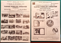 Lot De 4 Catalogues De Vente De Cartes Postales Sur Troyes Aube Illustrateurs ....(illustrations) /R104 - Books & Catalogs