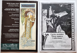 Lot De 2 Catalogues De Vente De Cartes Postales Photos Régionalisme 2001-2003 (nbx Illustrations)/R110 - Books & Catalogs