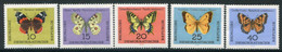 DDR / E. GERMANY 1964 Butterflies  MNH / **.  Michel  1004-08 - Unused Stamps