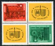 DDR / E. GERMANY 1964 Leipzig Spring Fair Block  MNH / **.  Michel  1012-13 - Neufs