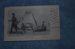 2-739 CPA Lapon Laponie Renne Rangifer 1902 Montfort Sur Risle Chateau Leaguelon De Barbillat Carte En L'état (déchirure - Fauna Artica