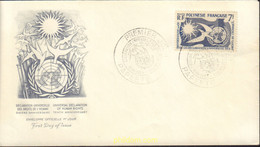 596142 MNH POLINESIA FRANCESA 1958 10 ANIVERSARIO DE LA DECLARACION UNIVERSAL DE LOS DERECHOS HUMANOS - Used Stamps