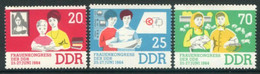 DDR / E. GERMANY 1964 Women's Congress  MNH / **.  Michel  1030-32 - Unused Stamps