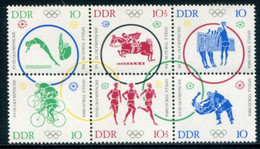 DDR / E. GERMANY 1964 Olympic Games II Block  MNH / **.  Michel  1039-44 - Ungebraucht