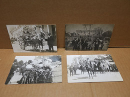 THOUARS (79) Ensemble De 4 Cartes Photos Cavalcades Gros Plans Belles Animations - Thouars