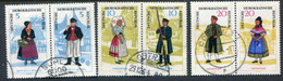 DDR / E. GERMANY 1964 Traditional Costumes Pairs  Used With Postal Cancellations.  Michel  1074-79 - Usados