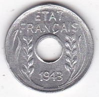 Indochine Etat Français . 1 Cent 1943 Hanoi. En Aluminium. - Indochine