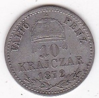 Hongrie . 10 Krajczar 1872 Franz Joseph I, En Argent. KM# 451.1 - Ungheria