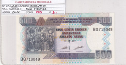 BURUNDI 500 FRANCS 2011 P45B - Burundi