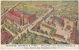 ITALIE  LOMBARDIE  MILAN   CARTE PUB DIONIGI GHISIO FIGLI - Milano (Mailand)