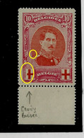 Albert 1* - Croix-Rouge  CU - N° 133 ( ** ) Croix Brisé - Andere & Zonder Classificatie