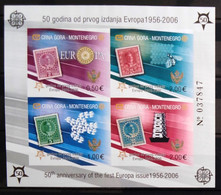 EUROPA 2006 - MONTENEGRO          Les 50 Ans Du 1° Timbre EUROPA             B.F 2  N.D              NEUF** - 2006