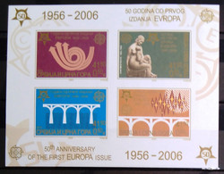 EUROPA 2006 - SERBIE Et  MONTENEGRO          Les 50 Ans Du 1° Timbre EUROPA           B.F 61  N.D            NEUF** - 2006