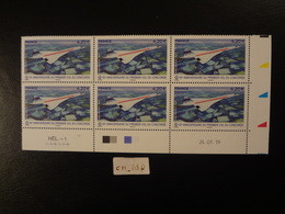 FRANCE 2019 PA 83 4,20 POSTE AÉRIENNE 50 ÈME ANNIVERSAIRE DU PREMIER VOL DU CONCORDE BLOC SIX TIMBRES DATÉ 24.01.19 - Poste Aérienne