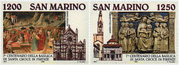 30876 MNH SAN MARINO 1995 7 CENTENARIO DE LA BASILICA DE LA SANTA CRUZ DE FLORENCIA - Gebraucht