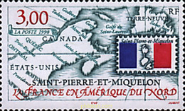 41173 MNH SAN PEDRO Y MIQUELON 1998 FRANCIA EN AMERICA DEL NORTE - Usados