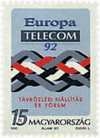 31045 MNH HUNGRIA 1992 TELECOM 92 - Usati