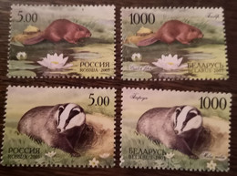 Russland / Belarus 2005 Natur Gemeinschaftsausgabe Nur Die Säuger** - Unused Stamps