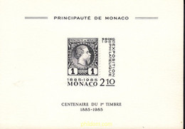 142510 MNH MONACO 1985 CENTENARIO DEL PRIMER SELLO DE MONACO - Sonstige & Ohne Zuordnung