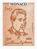 32441 MNH MONACO 1980 CENTENARIO DEL NACIMIENTO DE GUILLAUME APOLLINAIRE - Autres & Non Classés