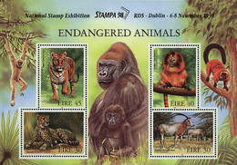147004 MNH IRLANDA 1998 FAUNA EN PELIGRO DE EXTINCION - Chimpanzees