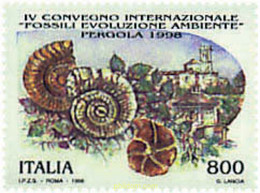 67116 MNH ITALIA 1998 4 CONGRESO INTERNACIONAL DE FOSILES, EVOLUCION Y MEDIO AMBIENTE - Fossili