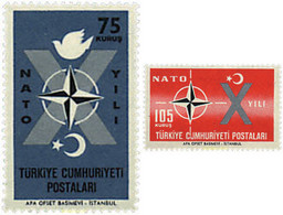 33106 MNH TURQUIA 1962 10 ANIVERSARIO DE LA OTAN - Collections, Lots & Séries