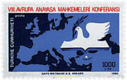 33122 MNH TURQUIA 1990 8 CONFERENCIA DE LA CORTE SUPREMA EUROPEA - Verzamelingen & Reeksen