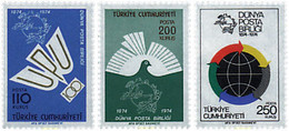 33111 MNH TURQUIA 1974 CENTENARIO DE LA UNION POSTAL UNIVERSAL - Collezioni & Lotti