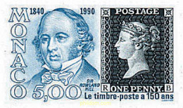 77462 MNH MONACO 1990 150 ANIVERSARIO DE LA EMISION DEL PRIMER SELLO: PENNY BLACK - Otros & Sin Clasificación