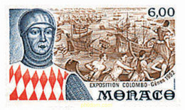 32381 MNH MONACO 1992 COLOMBO. EXPOSICION EN GENOVA. ITALIA - Other & Unclassified