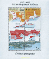 32529 MNH MONACO 1997 EVOLUCION GEOGRAFICA DEL TERRITORIO DEL PRINCIPADO - Andere & Zonder Classificatie