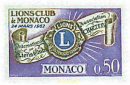 67744 MNH MONACO 1963 PRIMER ANIVERSARIO DEL LIONS CLUB DE MONACO - Other & Unclassified