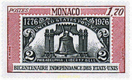 32569 MNH MONACO 1976 BICENTENARIO DE LA INDEPENDENCIA DE LOS ESTADOS UNIDOS - Autres & Non Classés