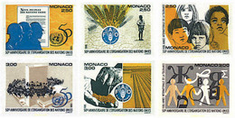 344870 MNH MONACO 1995 50 ANIVERSARIO DE LA ONU, DE LA FAO Y DE LA UNESCO - Otros & Sin Clasificación