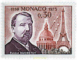 34773 MNH MONACO 1973 75 ANIVERSARIO DEL PRIMER ENLACE DE HERTZIANO POR EUGENE DUCRETET - Sonstige & Ohne Zuordnung