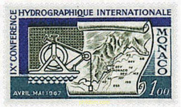 32440 MNH MONACO 1967 9 CONFERENCIA HIDROGRAFICA INTERNACIONAL - Altri & Non Classificati