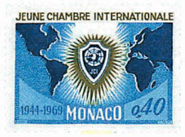 32658 MNH MONACO 1969 25 ANIVERSARIO DE LA JOVEN CAMARA DE COMERCIO INTERNACIONAL - Andere & Zonder Classificatie