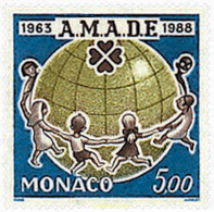 32476 MNH MONACO 1988 25 ANIVERSARIO DE LA ASOCIACION DE LOS AMIGOS DE LA INFANCIA - Otros & Sin Clasificación