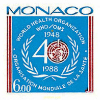 32473 MNH MONACO 1988 40 ANIVERSARIO DE LA ORGANIZACION MUNDIAL DE LA SALUD - Andere & Zonder Classificatie