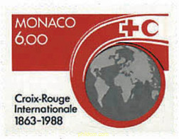 32578 MNH MONACO 1988 125 ANIVERSARIO DE LA CRUZ ROJA - Otros & Sin Clasificación