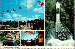 Georgia Atlanta Six Flags Over Georgia Day Entrance Mine Train Balloons And Log Flume - Atlanta