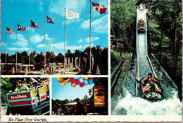 Georgia Atlanta Six Flags Over Georgia Day Entrance Mine Train Balloons And Log Flume - Atlanta