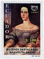 52469 MNH ECUADOR 1999 AMERICA-UPAEP 1998 - MUJERES CELEBRES - Horlogerie