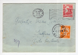 1956. YUGOSLAVIA,SERBIA,BELGRADE,COVER,POSTE RESTANTE 30 DIN. POSTAGE DUE APPLIED IN LJUBLJANA - Postage Due