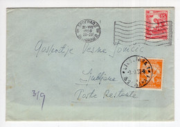 1956. YUGOSLAVIA,SERBIA,BELGRADE,COVER,POSTE RESTANTE 30 DIN. POSTAGE DUE APPLIED IN LJUBLJANA - Segnatasse